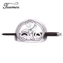 Teamer Vintage Hair Clip Nordic Triquetra and Triskele Celtic Knot Hair Barrettes Hair Slide for Women Wicca Viking Hairpin 2024 - buy cheap