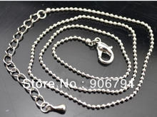 16inch copper with lobster clasp rhodium ball chain,20pcs a lot 2024 - buy cheap