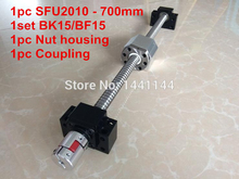 SFU2010- 700mm ball screw  with ball nut + BK15 / BF15 Support + 2010 Nut housing + 12*8mm Coupling 2024 - buy cheap