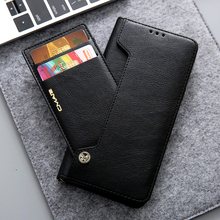 De lujo de cuero negro cubierta de la caja de la cartera para Samsung Galaxy S9 S9 más a prueba de golpes a prueba del teléfono del tirón de la bolsa caso con tarjeta de crédito ranura de Coque 2024 - compra barato