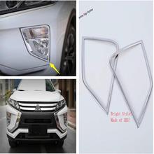 Yimaautotrims Front Fog Lights Lamp Frame Cover Trim 2Pcs Fit For Mitsubishi Eclipse Cross 2018 - 2021 Chromium Styling Exterior 2024 - buy cheap