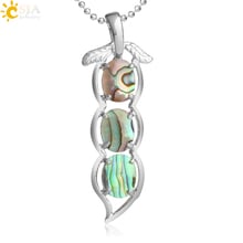 CSJA Natural Abalone Shell Sword Shaped Pendants Necklaces Leaf Oval Colorful Shells Charm Beach Party Summer Women Jewelry G064 2024 - buy cheap