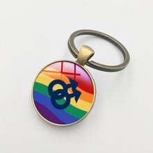 Llaveros de cristal con símbolo de chica arcoíris, LGBT, para coche, Orgullo Gay, diamantes de imitación, joyería para pareja y hombre, 2021 2024 - compra barato