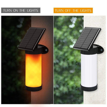 Solar Simulation Flame Wall Lamp Outdoor Courtyard Garden Landscape Lamp Human Body Induction LED Street Light And Sticker 2024 - buy cheap