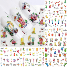12 Sheets Fruit Juice Flower Water Transfer Nail Art Decorations Sticker Decals Manicure Nails Accessories 2024 - buy cheap