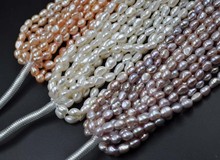 Natural wholesale Baroque lots 5 strands 8X9mm genuine Cultured freshwater pearl  loose beads 14" 2024 - buy cheap
