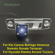 For Kia Carens Borrego Sorento Tucson Terracan Veracruz Sonata Hyundai Elantra Accent Car CCD 4 LEDs Backup Rear View Camera 2024 - buy cheap