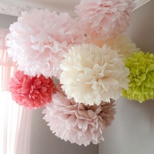 Bola de flores de papel tisú de 6 pulgadas, 5 uds., pompones de papel tisú, farol para boda, hogar, fiesta de cumpleaños, Baby Shower, decoración de coche 2024 - compra barato