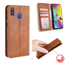 For Samsung Galaxy M20 Case 6.3" Luxury PU Leather Wallet Magnetic Adsorption Case For Samsung M20 M205F SM-M205F/DS Phone Bags 2024 - buy cheap