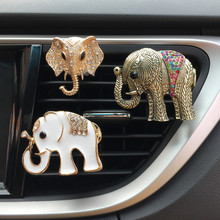 Car Ornament Car Vent Clip Air Freshener Cute Gift Diamond Elephant Auto Decor Solid Car Perfume Diffuser Car Smell Flavoring 2024 - buy cheap