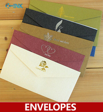 10pcs/lot ,shiny bronzing business envelopes , FOR YOU / LOVE YOU / BEST WISHES wedding envelopes 2024 - buy cheap