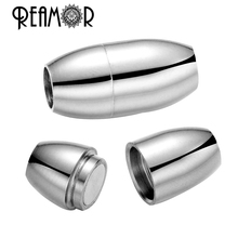 REAMOR 316l Stainless Steel 5mm Magnet Hook Magnetic Clasp Jewelry Findings Women Men Bracelet Clasp DIY Jewelry Wholesale 2024 - buy cheap