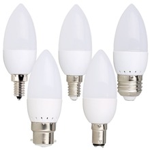 3W LED Candle Bulb E14 E27 B22 E12 B15 LED Lamp Indoor Light 110V 220V LED Chandelier Replace 20W Halogen lamps For Home Decor 2024 - buy cheap