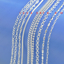 ¡10 opciones de diseños! Collar de cadenas de Plata de Ley 925 fina de 16 pulgadas con conjunto de tonos de joyería para niña y mujer, 1 unidad 2024 - compra barato