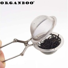 ORGANBOO 1PC  Stainless Steel Tea Infuser Chain Handle Tea Filter Seasoning Filter Ball Diameter 4.5cm 2024 - buy cheap