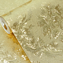 Beibehand-papel de parede reflexivo dourado, damasco dourado, decoração da casa, damasco dourado, ktv 2024 - compre barato