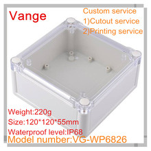 2pcs/lot transparent cover mould extrusion box 120*120*55mm IP68 waterproof ABS plastic junction box enclosure for power support 2024 - buy cheap