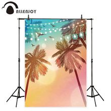 Allenjoy Новые поступления фото фон лето кокосовое дерево светлый Красочный Морской фон Фотофон для студийной фотосъемки ткань 2024 - купить недорого