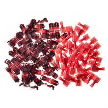 100PCS T-Tap/Male 22-18 AWG Red Quick Splice Electrical Wire connector Crimping Terminals Insulated Butt Connectors  Kit 2024 - buy cheap