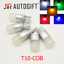 200 шт. LED T10 194 168 W5W COB белый/красный/желтый/синий/зеленый 1Led парковочная лампа авто Клинообразная лампа для оформления лицензии автомобильный Стайлинг 2024 - купить недорого