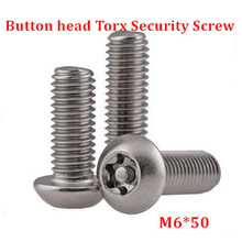 20pcs M6*50 ISO7380 Torx Button Head Tamper Proof Security Screw A2 Stainless Steel Anti-theft Screws 2024 - buy cheap