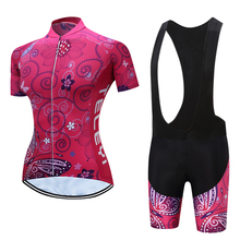 TELEYI 2021 Велоспорт Джерси велосипедная одежда нагрудники шорты Комплект MTB велосипедная одежда ropa ciclismo высокое качество Летняя женская велосипедная одежда 2024 - купить недорого