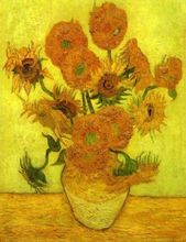 Sunflowers II-Vincent Van Gogh oil painting-Floral canvas wall Pictures for Living Rooms Bed Rooms Home Decor 2024 - buy cheap