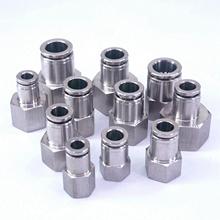 304 Stainless Steel 1/8"BSP,1/4"BSP,3/8"BSP,1/2"BSP,3/4"BSP Pneumatic Straight Tube Female Quick Connector Anticorrosion 2024 - buy cheap