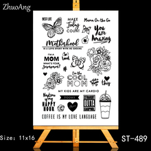 ZhuoAng-sellos transparentes en forma de corazón, sello rosa para álbum de recortes, tarjetas, manualidades decorativas 2024 - compra barato