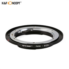 Adaptador de lente k & f concept, anel para nikon f ai-s, para canon eos ef camera 600d 60d 5d 500d 2024 - compre barato