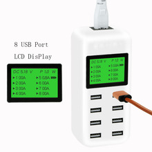 8 Port Smart USB Charger Hub with LCD 40W Multi-Port USB Charging Station USB Wall Travel Charger for Smartphone Tablets 2024 - buy cheap