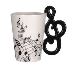 Creative Guitar Ceramic Cup Personality Music Note Milk Juice Lemon Mug Coffee Tea Cup Home Office Drinkware Unique Gift 300ml 2024 - buy cheap