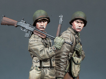 Kit de modelo de resina 1/35, conjunto de infantería estadounidense de la Segunda Guerra Mundial (2 figuras) 2024 - compra barato