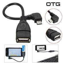 Left Angle 90 Degree Micro Male to Usb 2.0 Female OTG Extension Cable Adapter 2024 - buy cheap