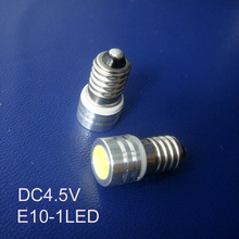 Высокое качество DC4.5V E10 светодиодная лампа, светодиодная сигнальная лампа, E10 светодиодная индикаторная лампа, E10 светодиодная лампа, бесплатная доставка, 20 шт./лот 2024 - купить недорого