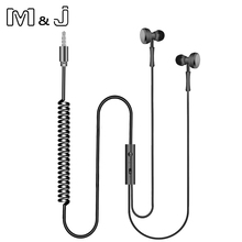 M&J 4 Speakers Spring Earpiece Flexible Stereo Headset High Bass Dual Drive Stereo Earphones With Microphone Computer Earbuds 2024 - buy cheap