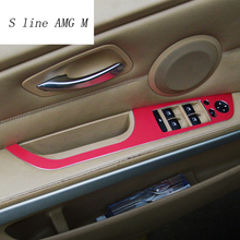 Cubierta de reposabrazos para BMW E90 3 series, pegatinas embellecedoras para Interior de coche, interruptor de marco de Control de ventana, decoración 2024 - compra barato