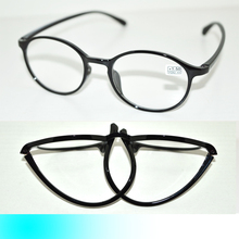 Пять пар = черные гибкие складные очки TR90, модные женские очки для чтения в большой оправе + 1 + 1,5 + 2 + 2,5 + 3 + 3,5 + 4 2024 - купить недорого