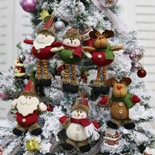 Nueva decoración de la Navidad árbol de Navidad muñeco de nieve colgando adornos de regalo de Santa Claus muñeco de Reno de juguete colgar decoraciones 2024 - compra barato