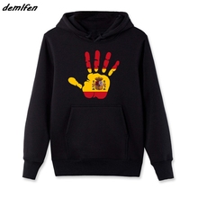 Fashion Hot Sale Spanien Hoodie Handabdruck Palm Hand Print Herren Flag Fahne Spain jacket Men Fleece Hoody Sweatshirt 2024 - buy cheap