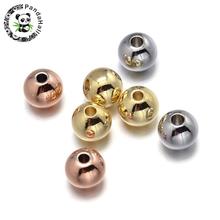 Environmental Brass Beads, Lead Free & Nickel Free & Cadmium Free, Round, Mixed Color, 10mm, Hole: 2mm 2024 - buy cheap
