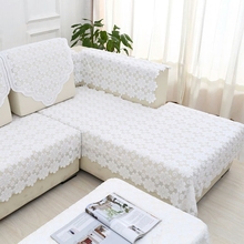 Lace Plaid Sofa Cover Housse De Canape Sofa Hollow White Manta Para Sofa Sectional Couch Fabric Embroidery Covers Elastic Towel 2024 - buy cheap