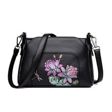 Designer Luxury Women Leather Handbags Butterfly Flower Pattern Ladies Shoulder Crossbody Messenger Bags Female Totes Clutches 2024 - buy cheap