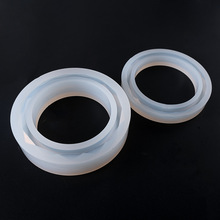 Molde de silicona translúcido para pulsera, herramienta de fabricación de joyas, moldes para Resina epoxi UV, manualidades decorativas, 66mm, 1 ud. 2024 - compra barato
