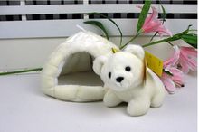 Productos de alta calidad, oso polar encantador de 18cm y su casa de nieve 25cm de peluche, regalo de Navidad h52 2024 - compra barato