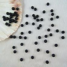 Модные черные акриловые пластиковые искусственные жемчужные бусины DIY Ювелирные изделия 6 мм 8 мм 10 мм 12 мм PB-17 2024 - купить недорого