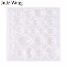 Julie Wang-moldes de resina de silicona transparente para cabujones, molde con forma geométrica, herramienta de fabricación de joyería 2024 - compra barato