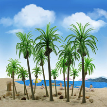 YS04 15pcs Model Railway Model Coconut Trees Palm Tress Seabeach Layout OO/HO/TT/N/Z Scale 2024 - buy cheap