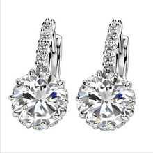SHUANGR-pendientes redondos de diamantes de imitación para mujer, joyería de moda, Color dorado, 1 par 2024 - compra barato