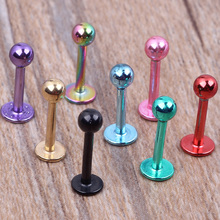 Stainless Steel Lip Piercing Jewelry Mix 8 Colors 50pcs /lot Labret Ring and Stud Body Tragus Helix Jewelry 2024 - buy cheap